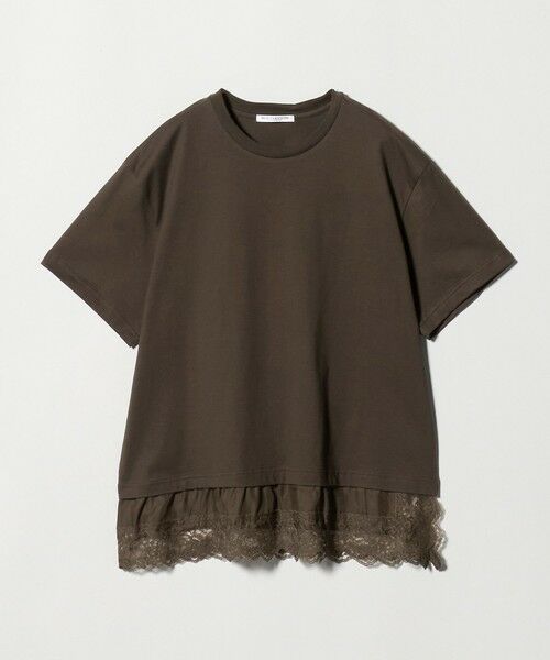 BEAUTY&YOUTH UNITED ARROWS / ビューティー&ユース ユナイテッドアローズ Tシャツ | レースドッキング ショートスリーブ Tシャツ | 詳細23