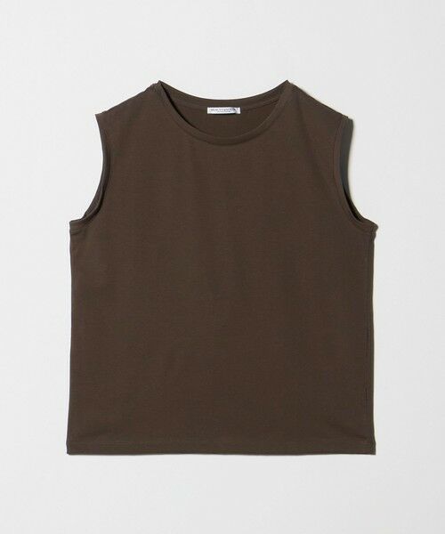 BEAUTY&YOUTH UNITED ARROWS / ビューティー&ユース ユナイテッドアローズ カットソー | クリアハイゲージ ノースリーブ カットソー 接触冷感（DK.BROWN）