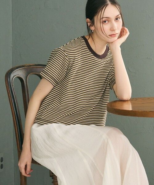 BEAUTY&YOUTH UNITED ARROWS / ビューティー&ユース ユナイテッドアローズ カットソー | コットン パイルボーダー ショートスリーブ Tシャツ | 詳細4