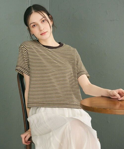 BEAUTY&YOUTH UNITED ARROWS / ビューティー&ユース ユナイテッドアローズ カットソー | コットン パイルボーダー ショートスリーブ Tシャツ | 詳細5