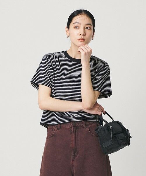 BEAUTY&YOUTH UNITED ARROWS / ビューティー&ユース ユナイテッドアローズ カットソー | コットン パイルボーダー ショートスリーブ Tシャツ | 詳細18