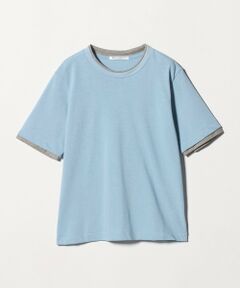 コットン レイヤード クルーネックTシャツ
