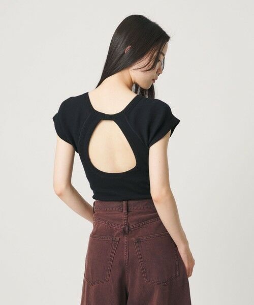 BEAUTY&YOUTH UNITED ARROWS / ビューティー&ユース ユナイテッドアローズ カットソー | 【別注】＜PALM＞バックオープン トップス（BLACK）