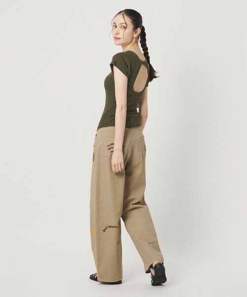 BEAUTY&YOUTH UNITED ARROWS / ビューティー&ユース ユナイテッドアローズ カットソー | 【別注】＜PALM＞バックオープン トップス（OLIVE）