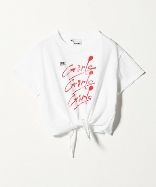 BEAUTY&YOUTH UNITED ARROWS / ビューティー&ユース ユナイテッドアローズ Tシャツ | ＜Girls Department Club＞プリント ノット Tシャツ（WHITE）