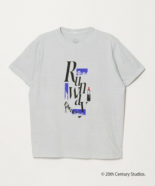 BEAUTY&YOUTH UNITED ARROWS / ビューティー&ユース ユナイテッドアローズ カットソー | 【別注】＜プラダを着た悪魔2＞ シアー プリント Tシャツ（LT.GRAY）