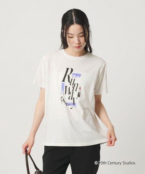 BEAUTY&YOUTH UNITED ARROWS / ビューティー&ユース ユナイテッドアローズ カットソー | 【別注】＜プラダを着た悪魔2＞ シアー プリント Tシャツ | 詳細6