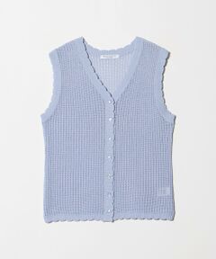 BEAUTY&YOUTH UNITED ARROWS / ビューティー&ユース ユナイテッドアローズ ベスト | スカラップ Vネック メッシュ ニットベスト