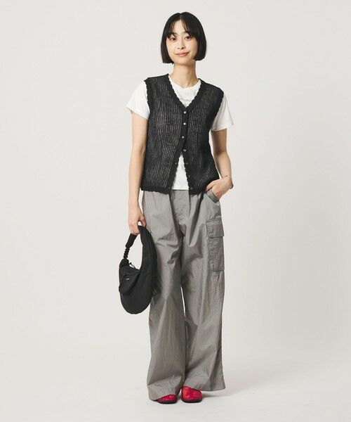 BEAUTY&YOUTH UNITED ARROWS / ビューティー&ユース ユナイテッドアローズ ベスト | スカラップ Vネック メッシュ ニットベスト | 詳細11