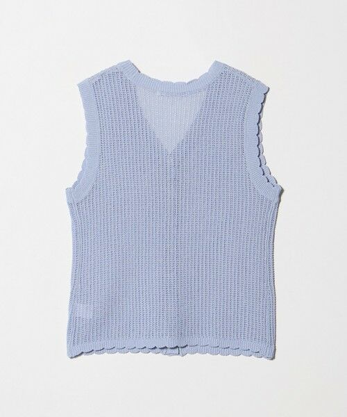 BEAUTY&YOUTH UNITED ARROWS / ビューティー&ユース ユナイテッドアローズ ベスト | スカラップ Vネック メッシュ ニットベスト | 詳細5
