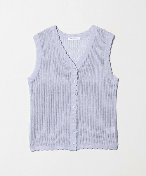 BEAUTY&YOUTH UNITED ARROWS / ビューティー&ユース ユナイテッドアローズ ベスト | スカラップ Vネック メッシュ ニットベスト | 詳細21