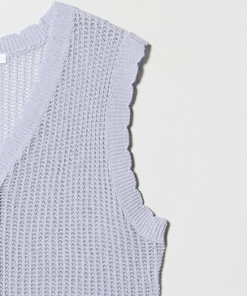 BEAUTY&YOUTH UNITED ARROWS / ビューティー&ユース ユナイテッドアローズ ベスト | スカラップ Vネック メッシュ ニットベスト | 詳細24