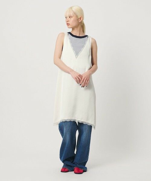 BEAUTY&YOUTH UNITED ARROWS / ビューティー&ユース ユナイテッドアローズ ロング・マキシ丈ワンピース | レース ノースリーブ ミニワンピース ウォッシャブル | 詳細1