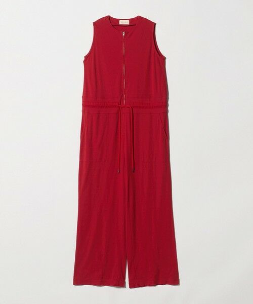 BEAUTY&YOUTH UNITED ARROWS / ビューティー&ユース ユナイテッドアローズ サロペット・オールインワン | ＜MEYAME＞ハーフジップ オールインワン（RED）
