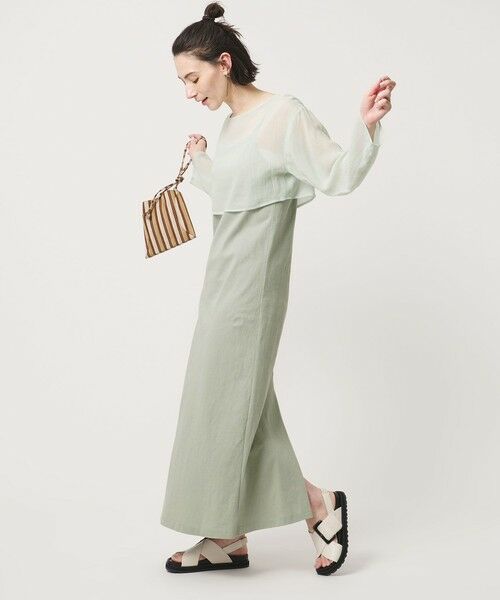 BEAUTY&YOUTH UNITED ARROWS / ビューティー&ユース ユナイテッドアローズ ロング・マキシ丈ワンピース | 【WEB限定】シアートップス＆キャミソールワンピースセット | 詳細23