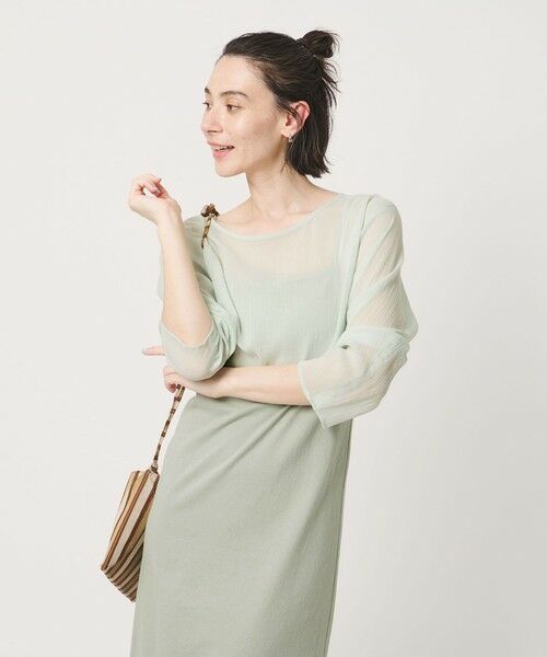 BEAUTY&YOUTH UNITED ARROWS / ビューティー&ユース ユナイテッドアローズ ロング・マキシ丈ワンピース | 【WEB限定】シアートップス＆キャミソールワンピースセット | 詳細22
