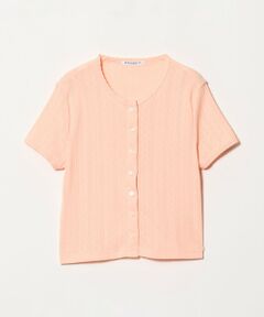 BEAUTY&YOUTH UNITED ARROWS / ビューティー&ユース ユナイテッドアローズ カーディガン・ボレロ | コットン パターンメッシュ ショートスリーブ カーディガン ウォッシャブル