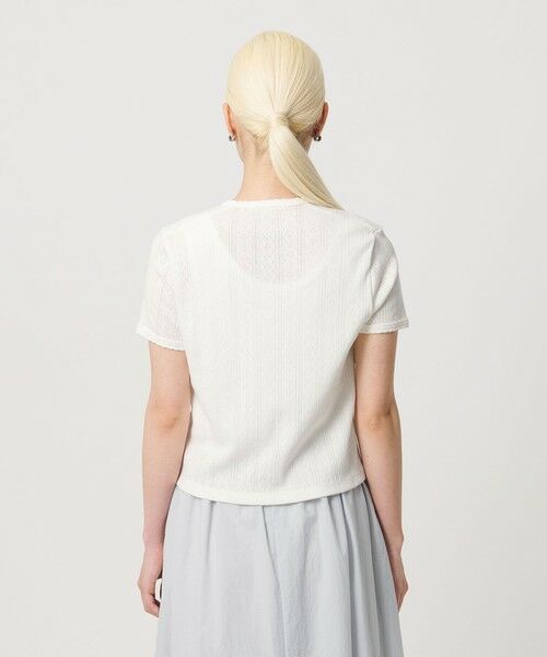 BEAUTY&YOUTH UNITED ARROWS / ビューティー&ユース ユナイテッドアローズ カーディガン・ボレロ | コットン パターンメッシュ ショートスリーブ カーディガン ウォッシャブル | 詳細5
