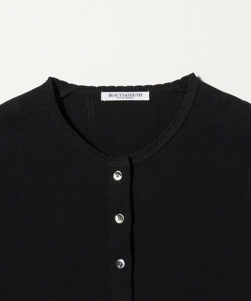 BEAUTY&YOUTH UNITED ARROWS / ビューティー&ユース ユナイテッドアローズ カーディガン・ボレロ | コットン パターンメッシュ ショートスリーブ カーディガン ウォッシャブル | 詳細1