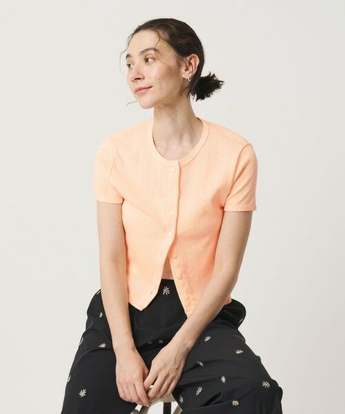 BEAUTY&YOUTH UNITED ARROWS / ビューティー&ユース ユナイテッドアローズ カーディガン・ボレロ | コットン パターンメッシュ ショートスリーブ カーディガン ウォッシャブル | 詳細14