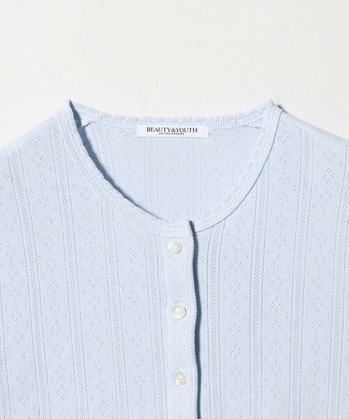 BEAUTY&YOUTH UNITED ARROWS / ビューティー&ユース ユナイテッドアローズ カーディガン・ボレロ | コットン パターンメッシュ ショートスリーブ カーディガン ウォッシャブル | 詳細20