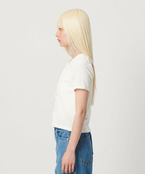 BEAUTY&YOUTH UNITED ARROWS / ビューティー&ユース ユナイテッドアローズ カーディガン・ボレロ | コットン パターンメッシュ ショートスリーブ カーディガン ウォッシャブル | 詳細29