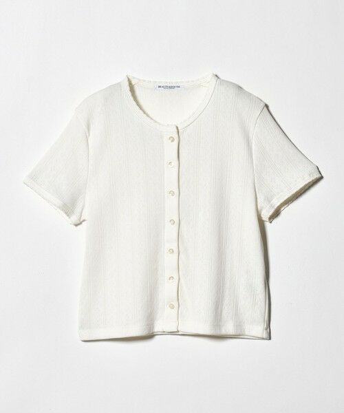 BEAUTY&YOUTH UNITED ARROWS / ビューティー&ユース ユナイテッドアローズ カーディガン・ボレロ | コットン パターンメッシュ ショートスリーブ カーディガン ウォッシャブル（その他1）
