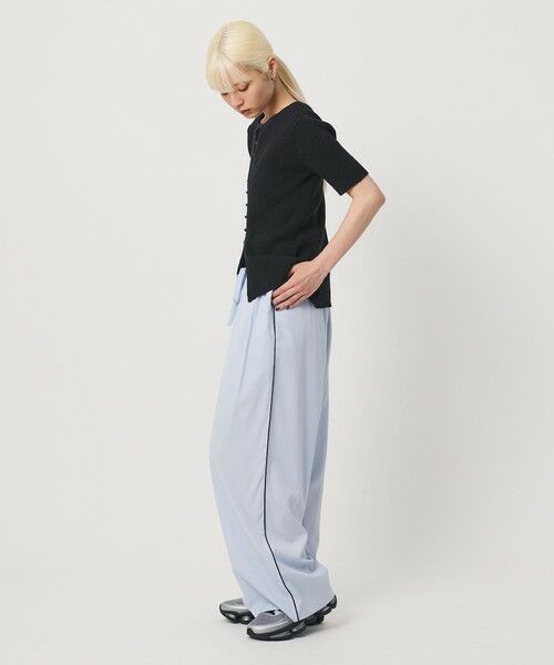 BEAUTY&YOUTH UNITED ARROWS / ビューティー&ユース ユナイテッドアローズ カーディガン・ボレロ | 麻ブレンド スラブ フロントボタン ショートスリーブ カーディガン ウォッシャブル | 詳細10