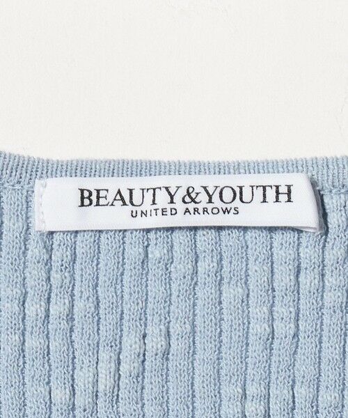 BEAUTY&YOUTH UNITED ARROWS / ビューティー&ユース ユナイテッドアローズ カーディガン・ボレロ | 麻ブレンド スラブ フロントボタン ショートスリーブ カーディガン ウォッシャブル | 詳細11