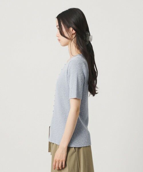 BEAUTY&YOUTH UNITED ARROWS / ビューティー&ユース ユナイテッドアローズ カーディガン・ボレロ | 麻ブレンド スラブ フロントボタン ショートスリーブ カーディガン ウォッシャブル | 詳細19