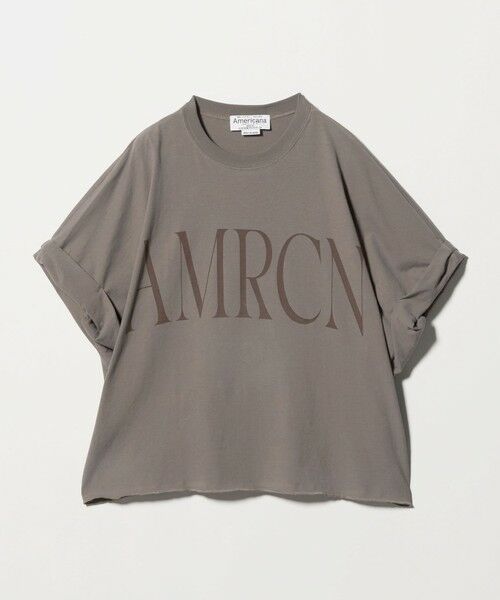 BEAUTY&YOUTH UNITED ARROWS / ビューティー&ユース ユナイテッドアローズ Tシャツ | ＜Americana＞ロールアップ クロップド Tシャツ（DK.BROWN）