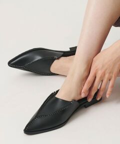BEAUTY&YOUTH UNITED ARROWS / ビューティー&ユース ユナイテッドアローズ サンダル | ＜THAJA＞レザー ステッチ ポインテッド スライダー サンダル