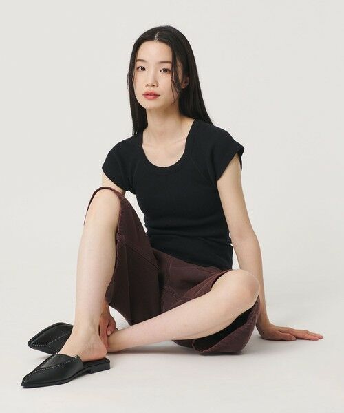 BEAUTY&YOUTH UNITED ARROWS / ビューティー&ユース ユナイテッドアローズ サンダル | ＜THAJA＞レザー ステッチ ポインテッド スライダー サンダル | 詳細2
