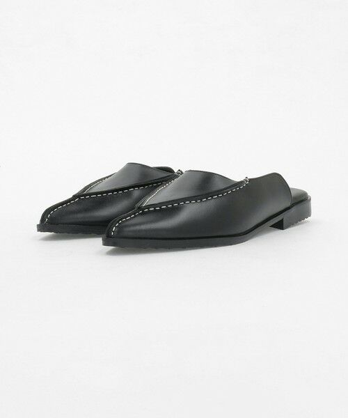 BEAUTY&YOUTH UNITED ARROWS / ビューティー&ユース ユナイテッドアローズ サンダル | ＜THAJA＞レザー ステッチ ポインテッド スライダー サンダル | 詳細4