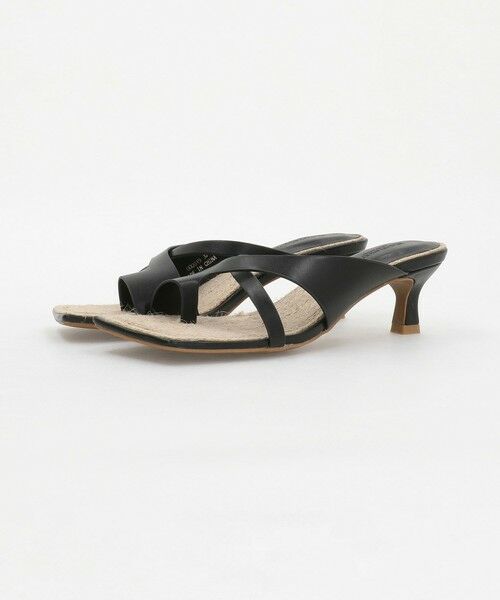 BEAUTY&YOUTH UNITED ARROWS / ビューティー&ユース ユナイテッドアローズ サンダル | レザーライク サムリング クロス サンダル | 詳細4