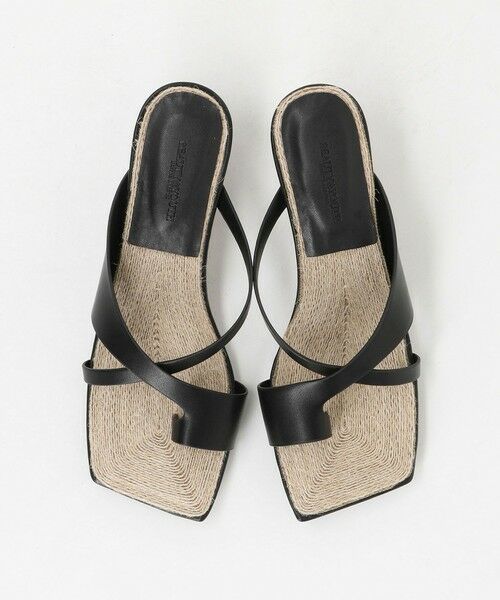 BEAUTY&YOUTH UNITED ARROWS / ビューティー&ユース ユナイテッドアローズ サンダル | レザーライク サムリング クロス サンダル | 詳細5