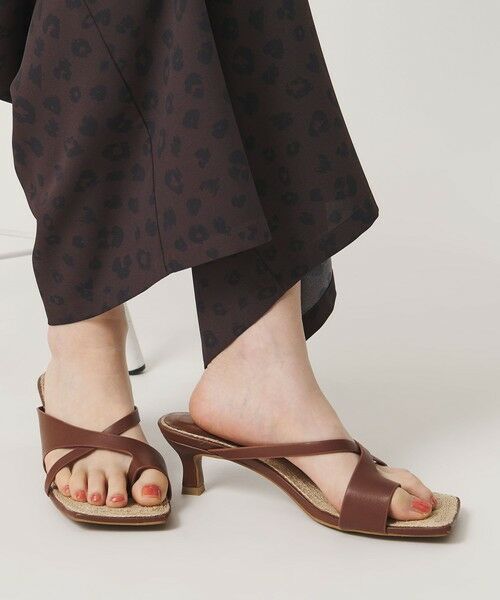 BEAUTY&YOUTH UNITED ARROWS / ビューティー&ユース ユナイテッドアローズ サンダル | レザーライク サムリング クロス サンダル | 詳細14