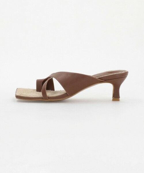 BEAUTY&YOUTH UNITED ARROWS / ビューティー&ユース ユナイテッドアローズ サンダル | レザーライク サムリング クロス サンダル(MD.BROWN)
