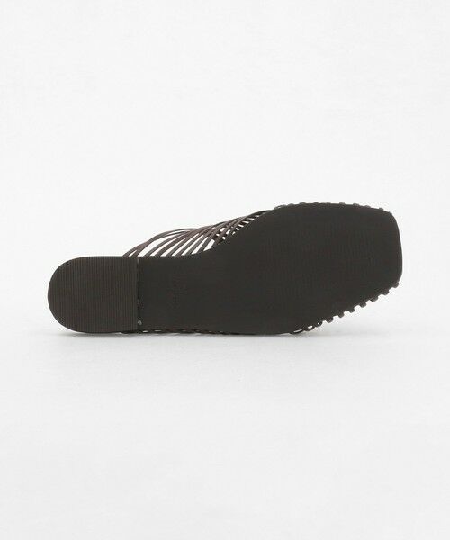 BEAUTY&YOUTH UNITED ARROWS / ビューティー&ユース ユナイテッドアローズ サンダル | レザー ラインメッシュ スクエア スライダーサンダル | 詳細15