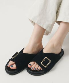 BEAUTY&YOUTH UNITED ARROWS / ビューティー&ユース ユナイテッドアローズ サンダル | スエードライク ビッグバックル スライダー サンダル