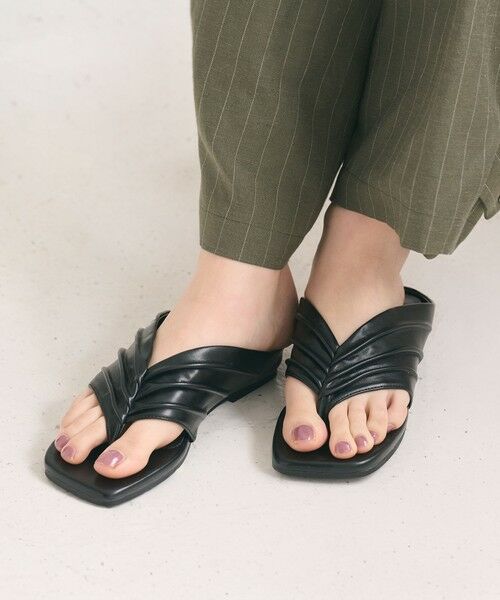 BEAUTY&YOUTH UNITED ARROWS / ビューティー&ユース ユナイテッドアローズ サンダル | タック インヒール トング サンダル | 詳細1