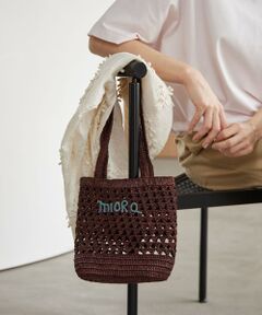 BEAUTY&YOUTH UNITED ARROWS / ビューティー&ユース ユナイテッドアローズ かごバック | 【別注】＜MIORA＞ラフィア ロゴ トートバッグ