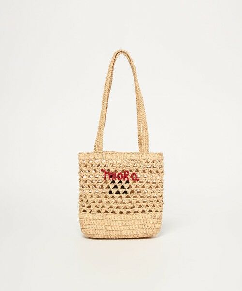 BEAUTY&YOUTH UNITED ARROWS / ビューティー&ユース ユナイテッドアローズ かごバック | 【別注】＜MIORA＞ラフィア ロゴ トートバッグ | 詳細4
