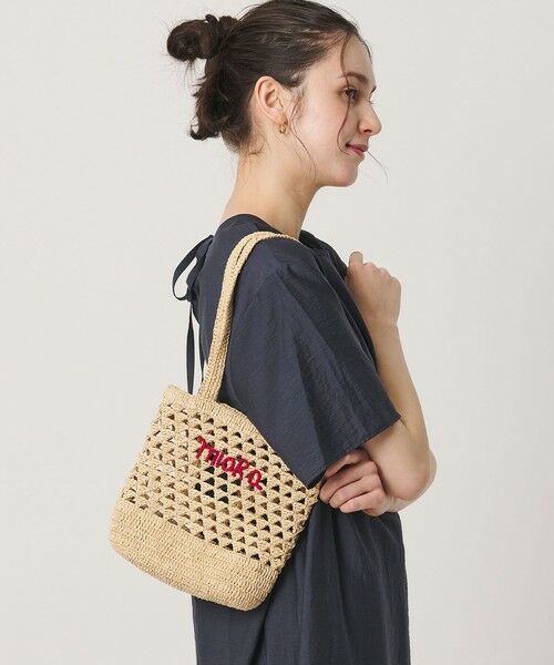 BEAUTY&YOUTH UNITED ARROWS / ビューティー&ユース ユナイテッドアローズ かごバック | 【別注】＜MIORA＞ラフィア ロゴ トートバッグ | 詳細1