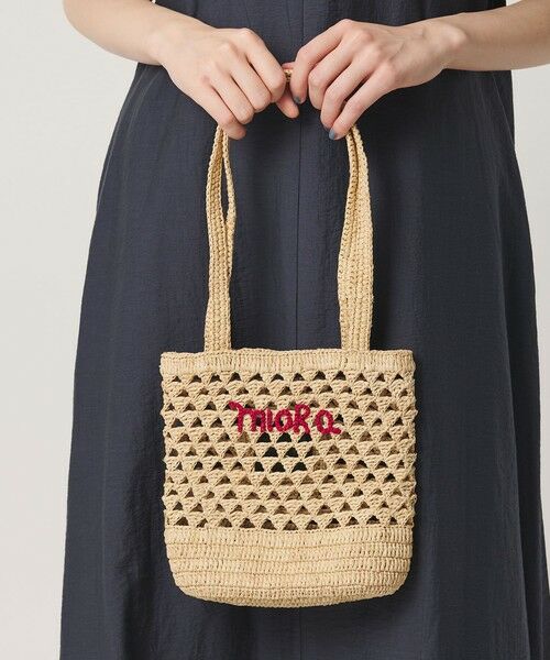 BEAUTY&YOUTH UNITED ARROWS / ビューティー&ユース ユナイテッドアローズ かごバック | 【別注】＜MIORA＞ラフィア ロゴ トートバッグ | 詳細2