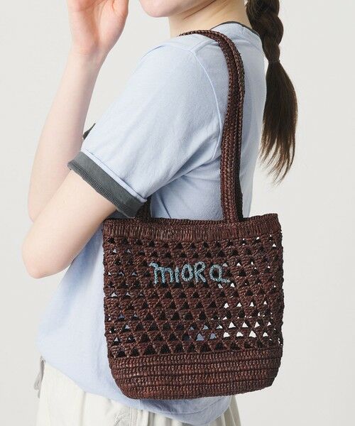 BEAUTY&YOUTH UNITED ARROWS / ビューティー&ユース ユナイテッドアローズ かごバック | 【別注】＜MIORA＞ラフィア ロゴ トートバッグ | 詳細16