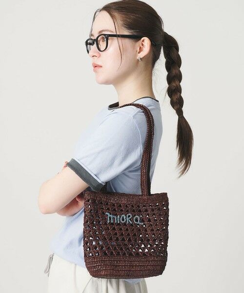 BEAUTY&YOUTH UNITED ARROWS / ビューティー&ユース ユナイテッドアローズ かごバック | 【別注】＜MIORA＞ラフィア ロゴ トートバッグ | 詳細17