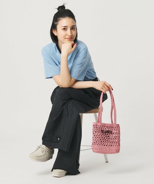 BEAUTY&YOUTH UNITED ARROWS / ビューティー&ユース ユナイテッドアローズ かごバック | 【別注】＜MIORA＞ラフィア ロゴ トートバッグ | 詳細25