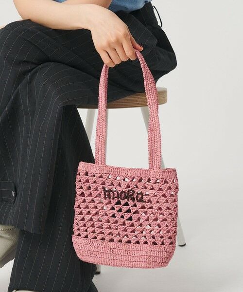 BEAUTY&YOUTH UNITED ARROWS / ビューティー&ユース ユナイテッドアローズ かごバック | 【別注】＜MIORA＞ラフィア ロゴ トートバッグ | 詳細24