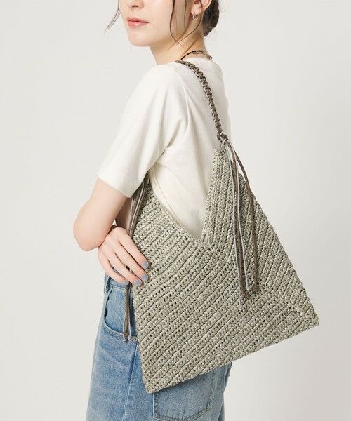 BEAUTY&YOUTH UNITED ARROWS / ビューティー&ユース ユナイテッドアローズ かごバック | 【別注】＜LE VERNIS＞パラコードハンドル ショルダーバッグ/かごバッグ（LT.GRAY）